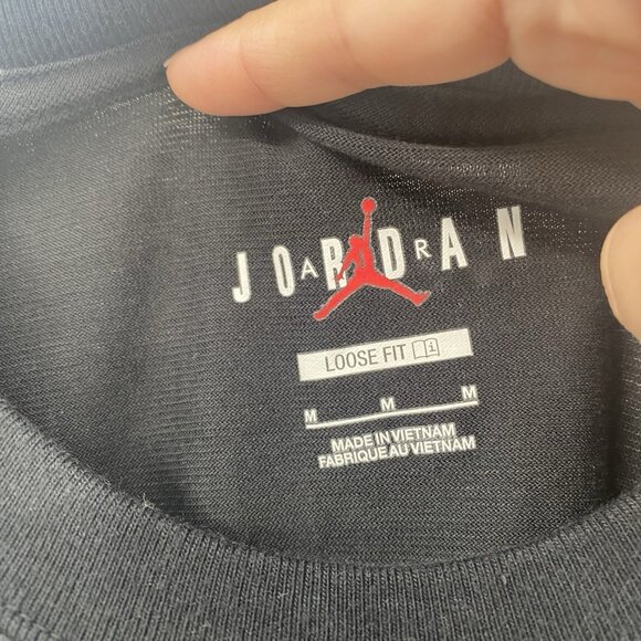 Nike Size M Air Jordan Heritage Pinstriped Maxi Dress Black DO5011-010 Loose Fit - Picture 7 of 12